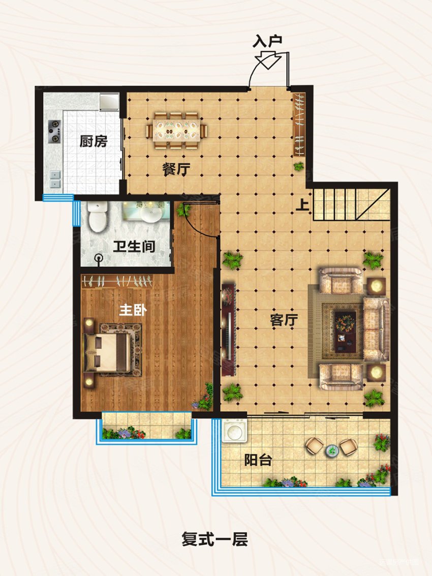 翡翠庄园4室2厅3卫171.5㎡南120万