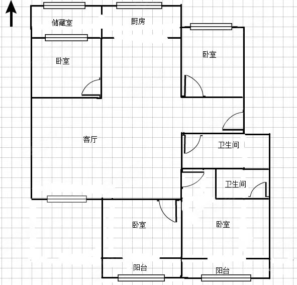 五一西路F区4室2厅2卫138㎡南北82万