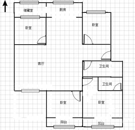 五一西路F区4室2厅2卫138㎡南北82万