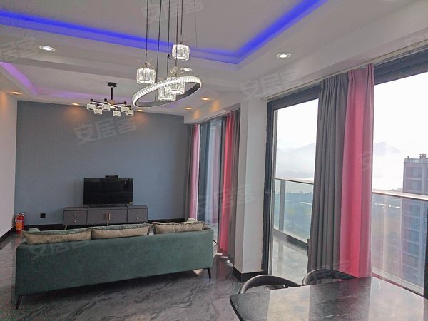 杭州富阳鹿山宋都江宸府一线江景 场口中学鹿山公馆附近 豪华装修雅间