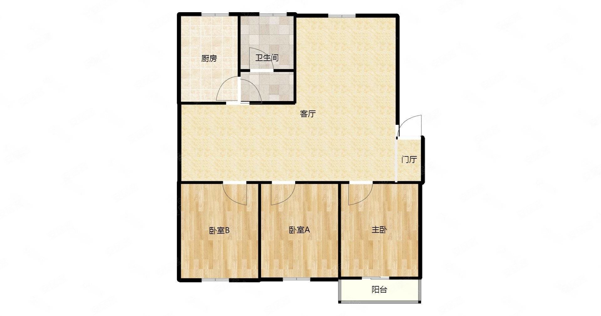 地暖植物园三楼110平78万精装修短住可做婚房