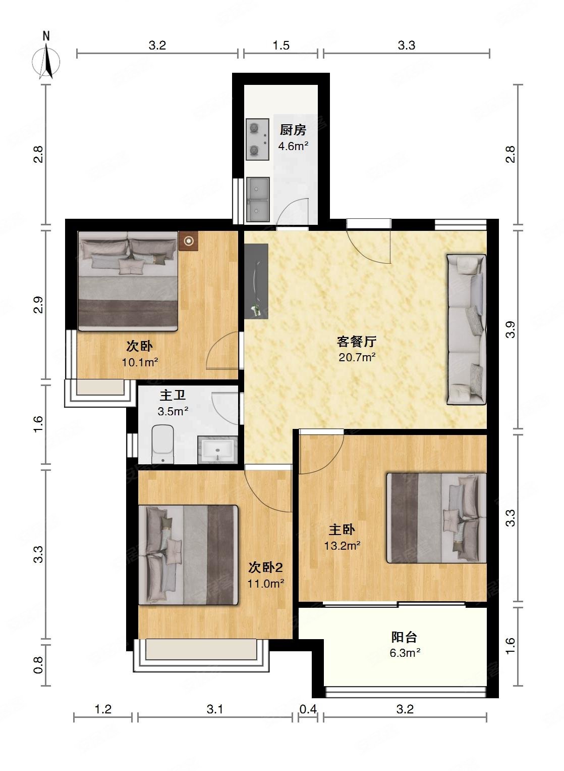临江滩和平公园旁园林小区联泰香域水岸房东诚意出售豪装