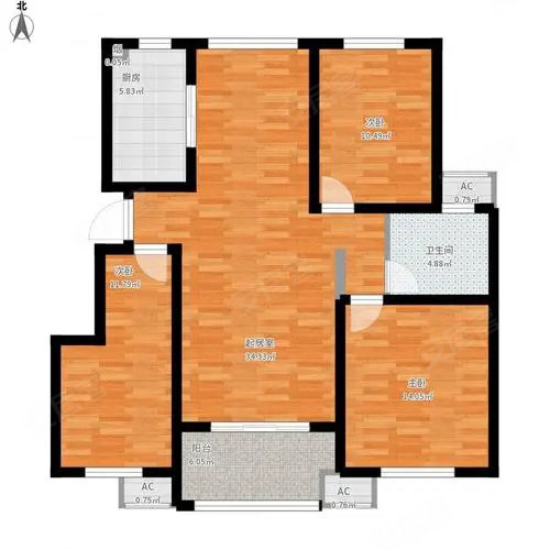 逸兴园3室2厅1卫97㎡南北29.5万