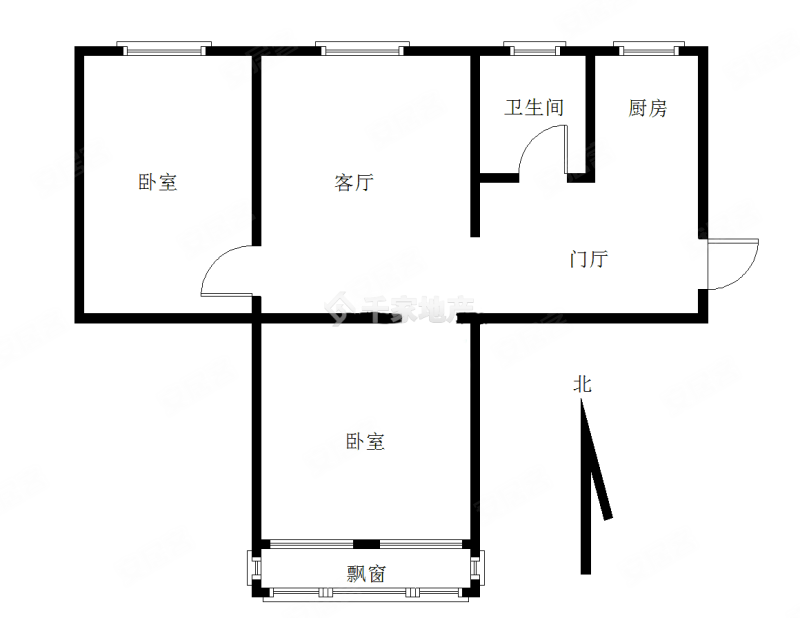 光华小区2室2厅1卫68㎡南北42万