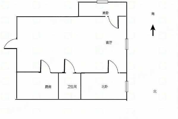 江南花园2室2厅1卫91㎡南北39.9万