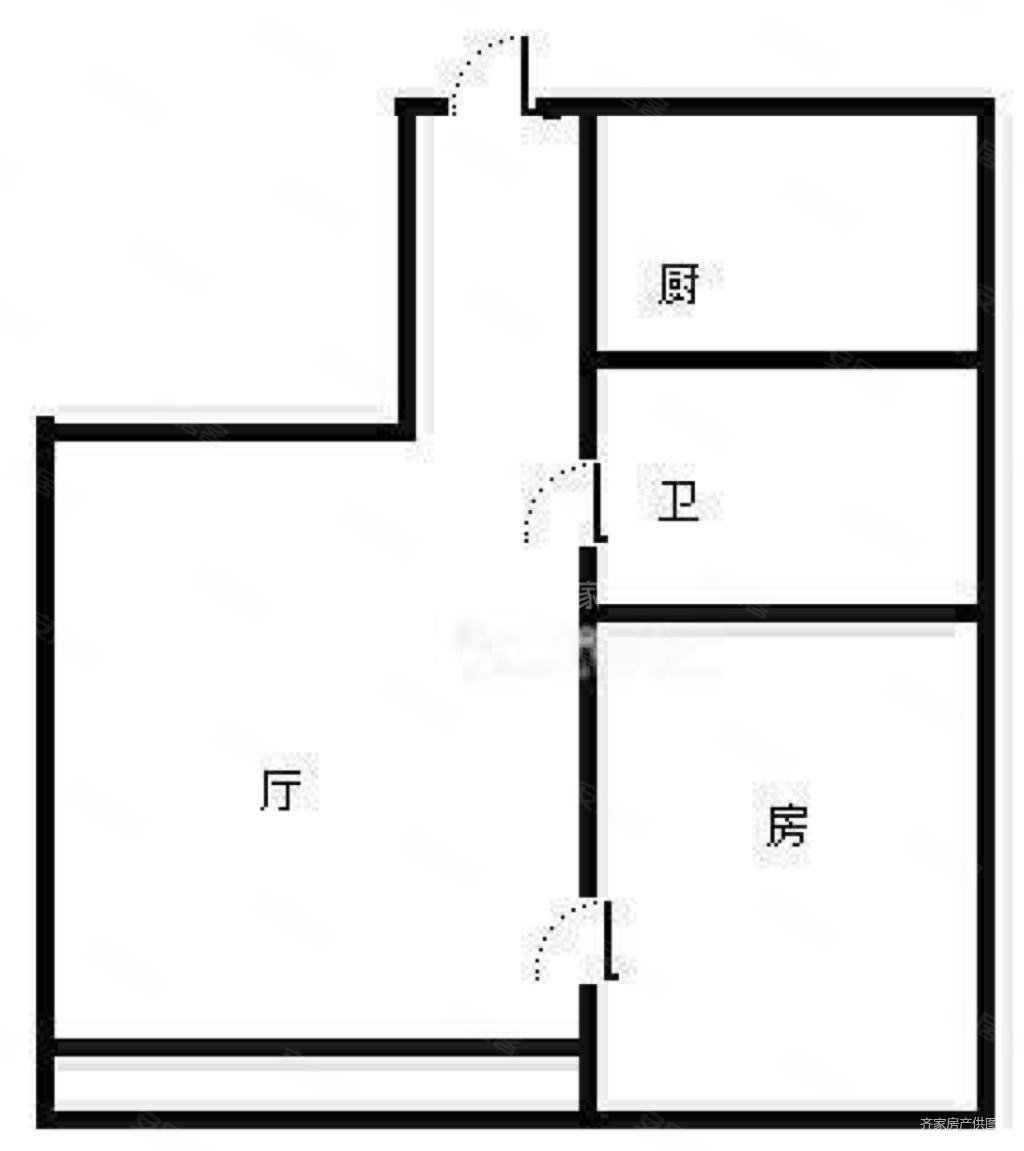 万达星城东区1室1厅1卫55.5㎡东西75万