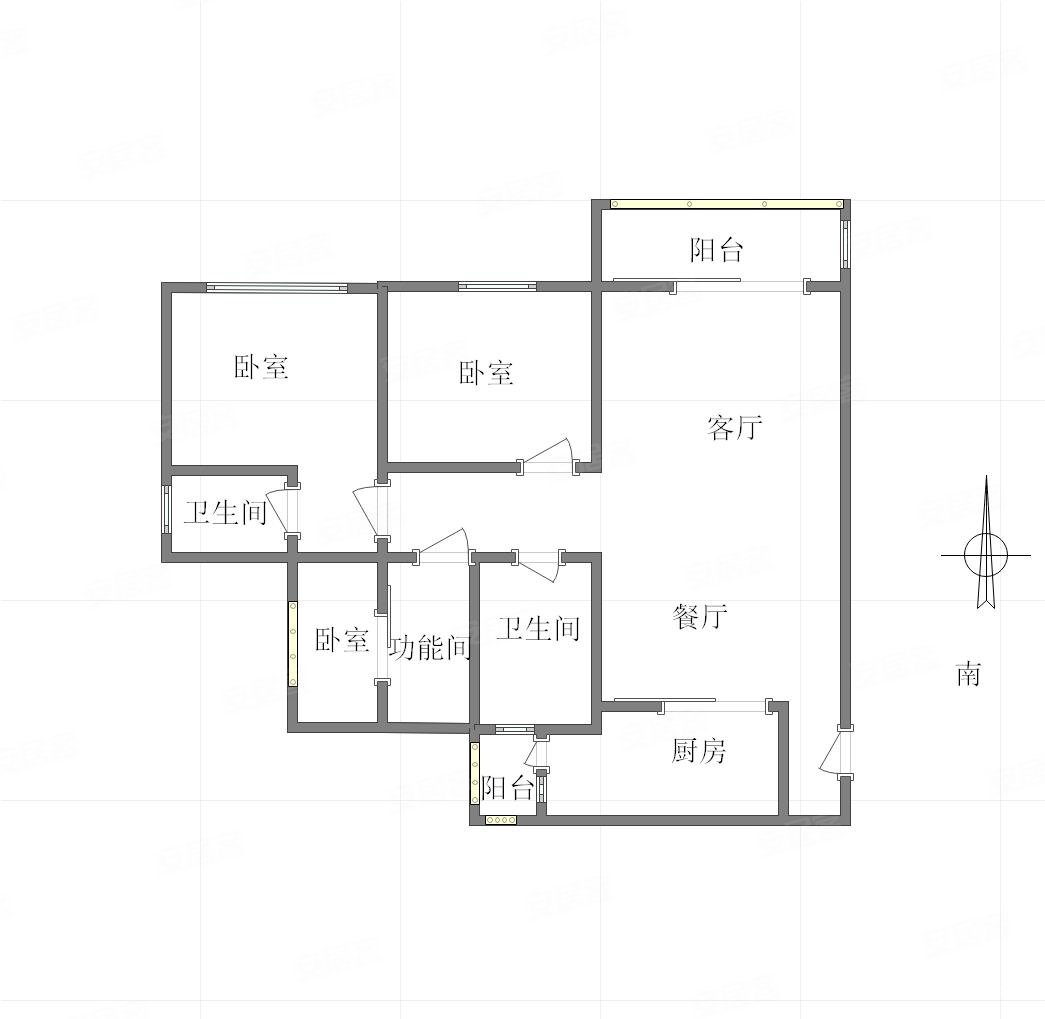 华融现代城(一期) 房龄新 刚需小三居 双卫生间 商品房