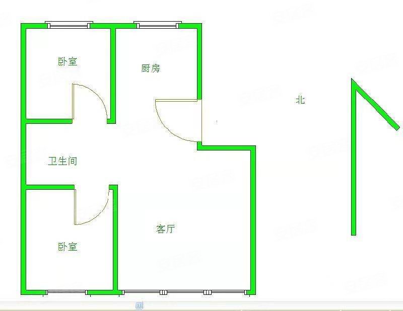 金地佳园二期2室2厅1卫92㎡南北32万