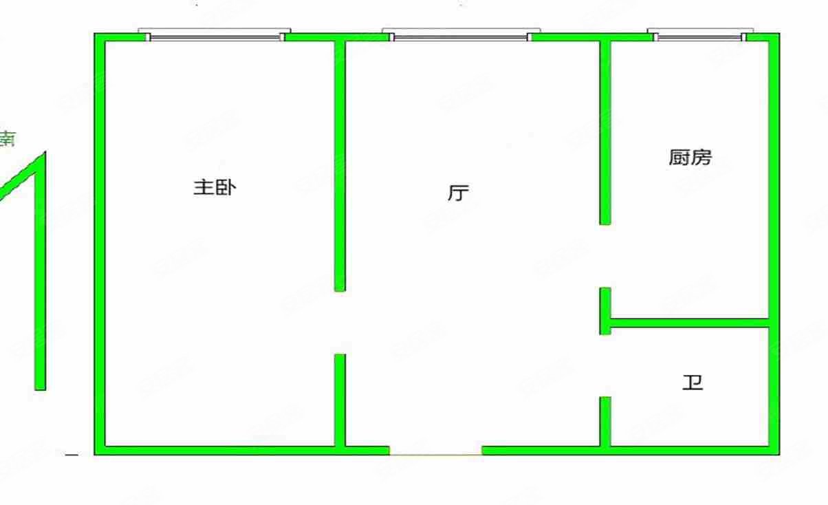 祥泽园1室1厅1卫59.03㎡南85万