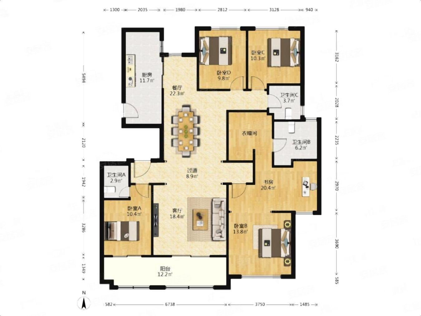 仙林仙林湖高科荣境2期178大平层改善大户型房东急售