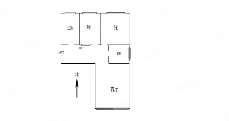 鼓楼西区2室2厅1卫63.14㎡南北170万