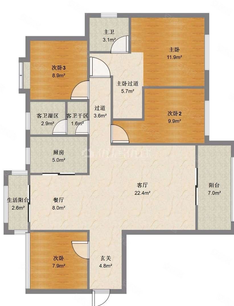 星湖湾毛坯大四房单价4千多亏本急售仅658万