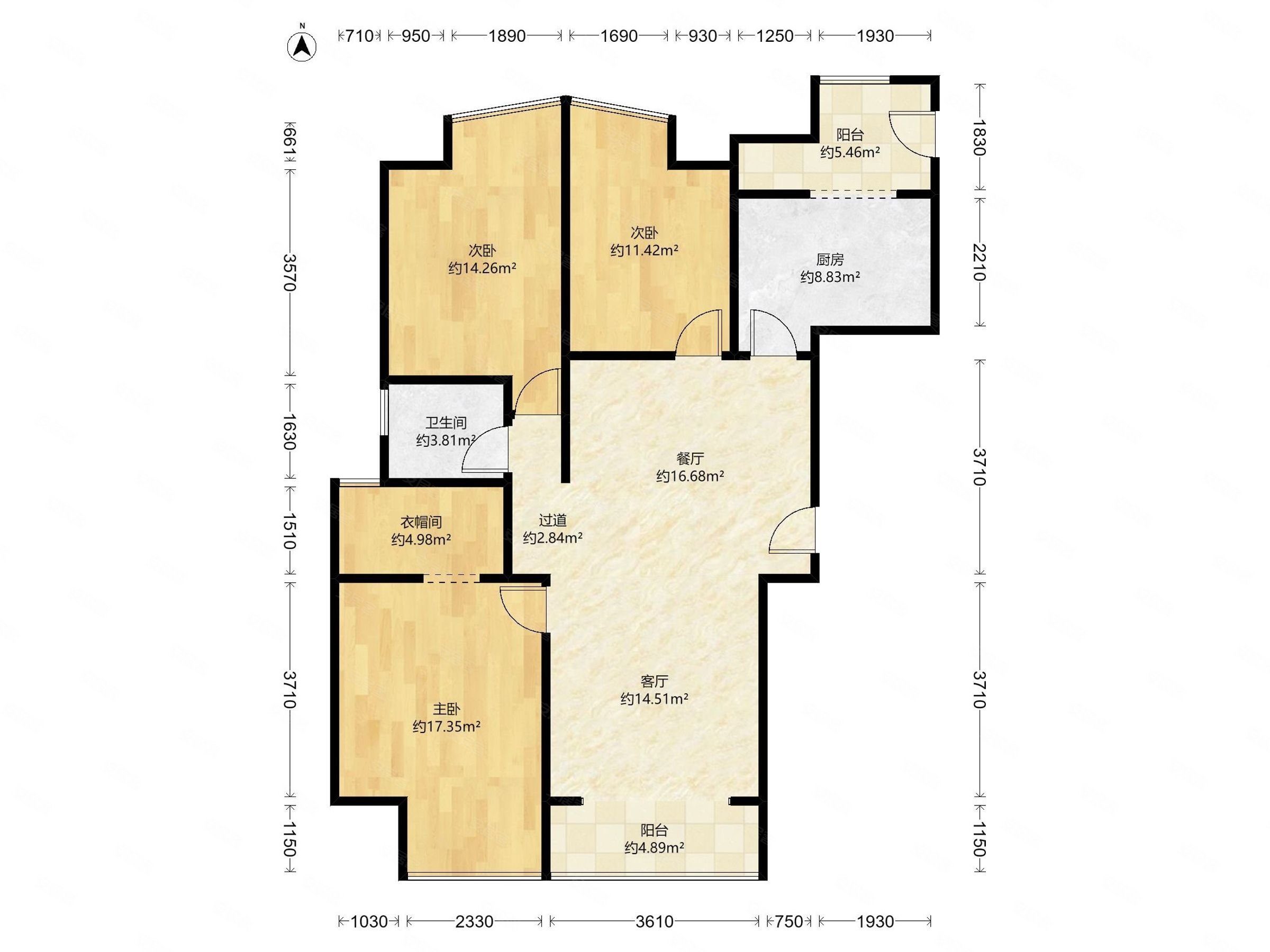 星河御城面积137433室2厅2卫