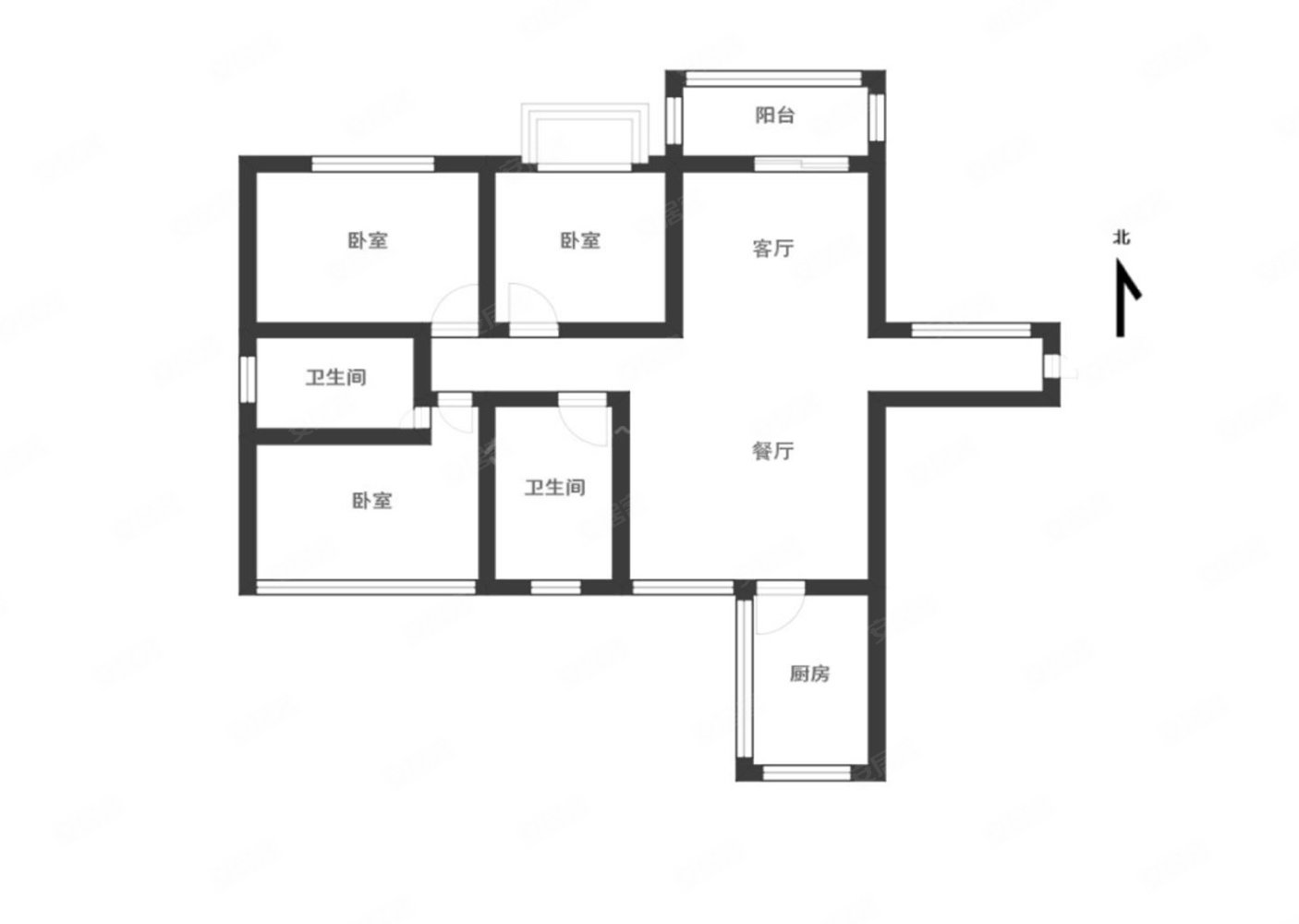 江南华府3室2厅2卫120.93㎡南北81万