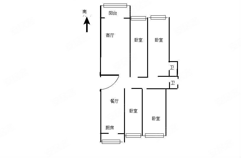 鑫海花园4室2厅2卫157㎡南北52万