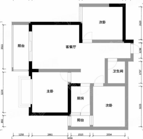 【多圖】潤城(11區),前衛營租房,潤城(11區) 2室2廳1衛 電梯房 82平