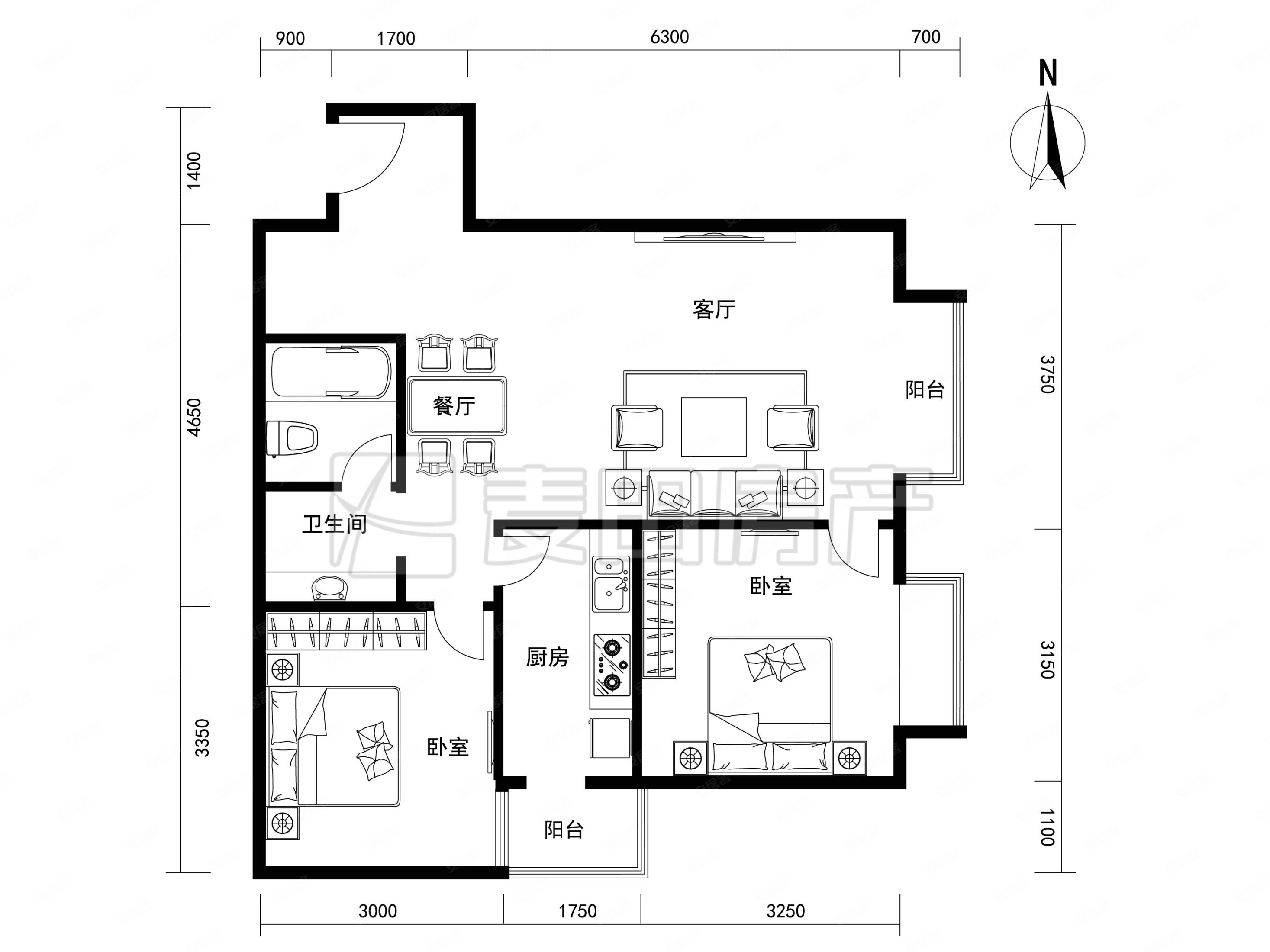 澳洲康都2室2厅1卫76.6㎡东690万