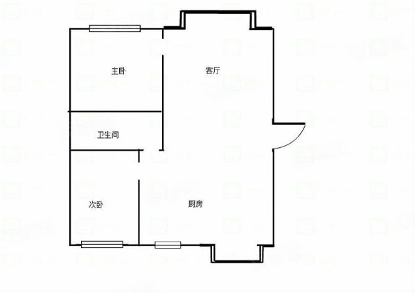 万佳阳光佳苑二小区2室2厅1卫120㎡南北45万