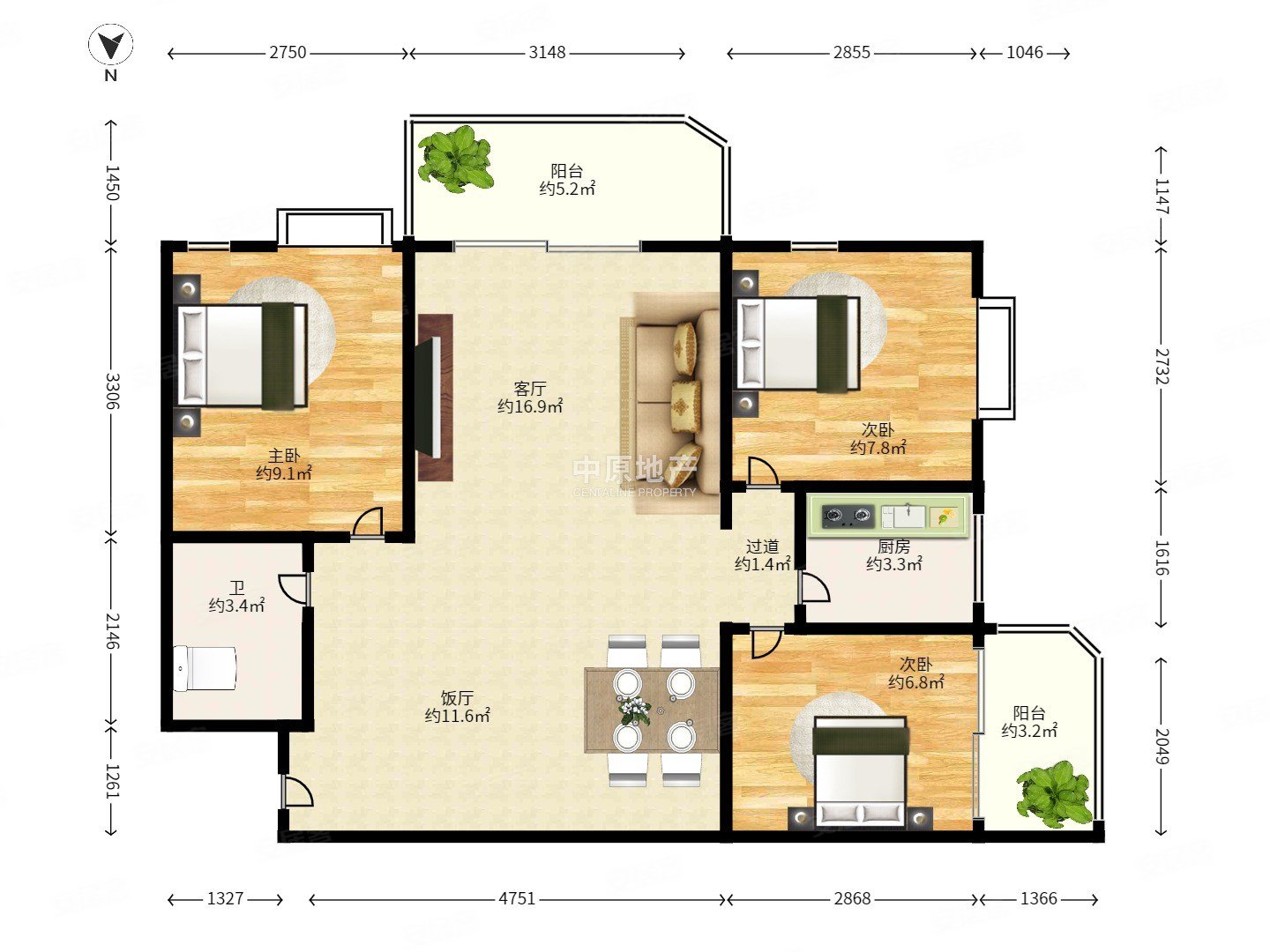 金碧花园电梯3房出售小区管理居住舒适近地铁配套完善