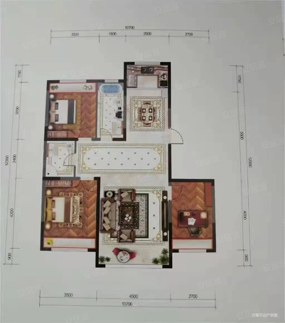 左岸城邦3室2厅2卫140㎡南北55万