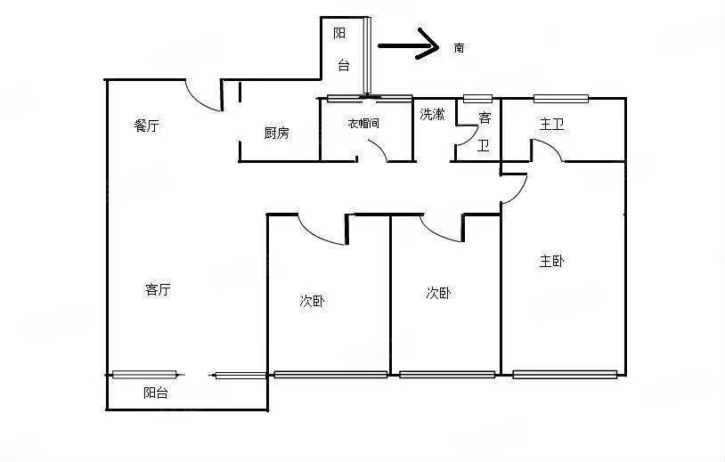 青年路石油生活区4室2厅2卫100㎡南北110万