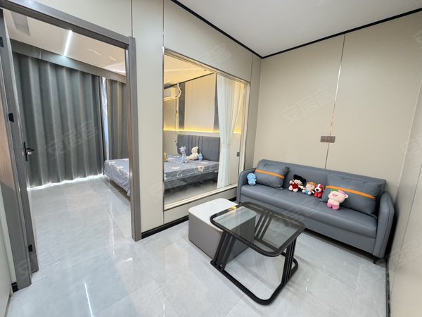 金华东阳东阳江北兴平东路115号楼人民路轻轨站 盛世豪门 落地窗一级空调 超大一室一厅带投影出租房源真实图片