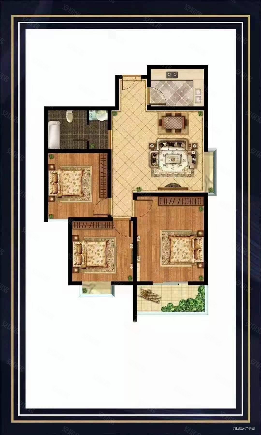 开发商直售纯南户型首付一半余款五年双气入户