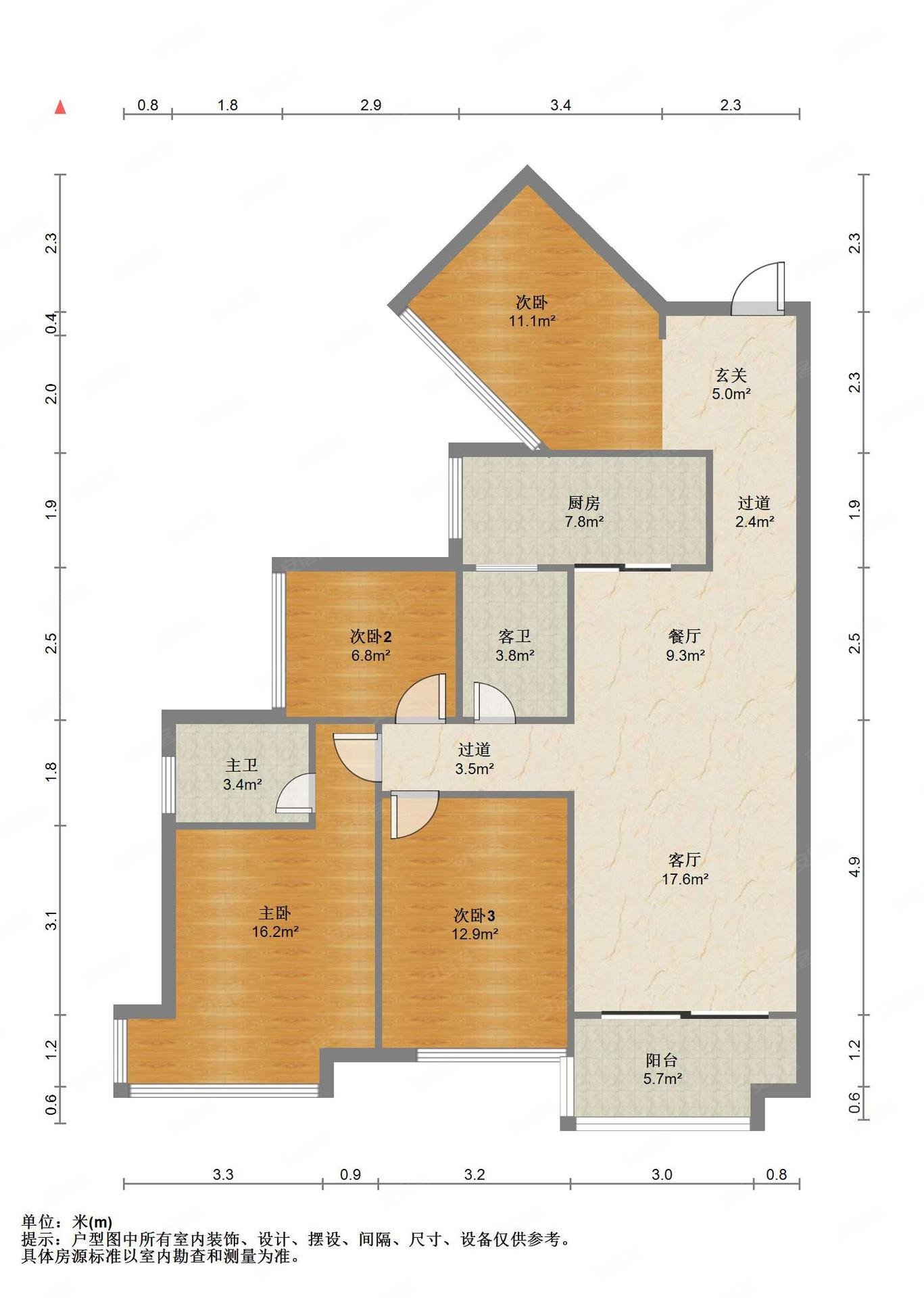 盛天悦景台4房赠有13平南向采光很好窑埠古镇旁边
