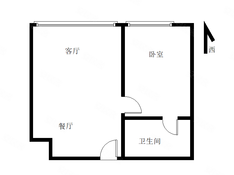 天朗海峰1室1厅1卫64㎡西88万