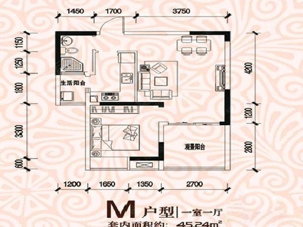 重庆大渡口新山村蓝谷小镇蓝谷小镇 2室1厅1卫 54平 电梯房 精装修