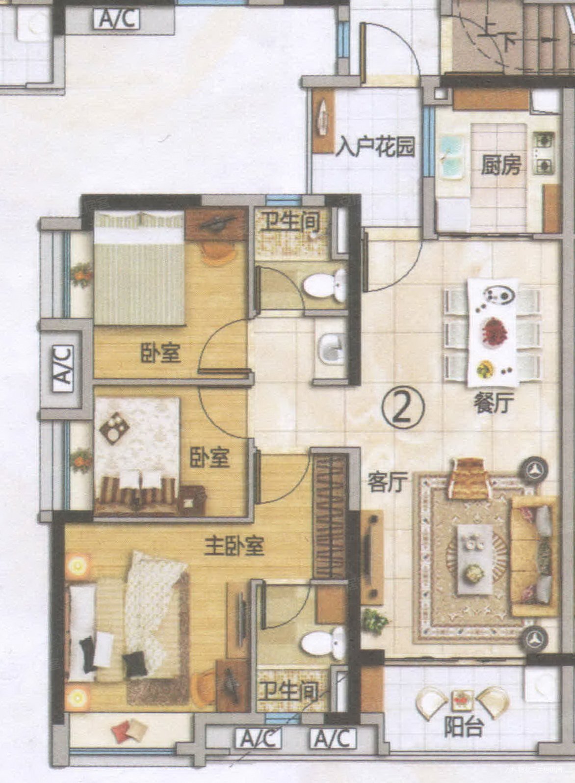 万科山景城低楼层安静大三房望花园