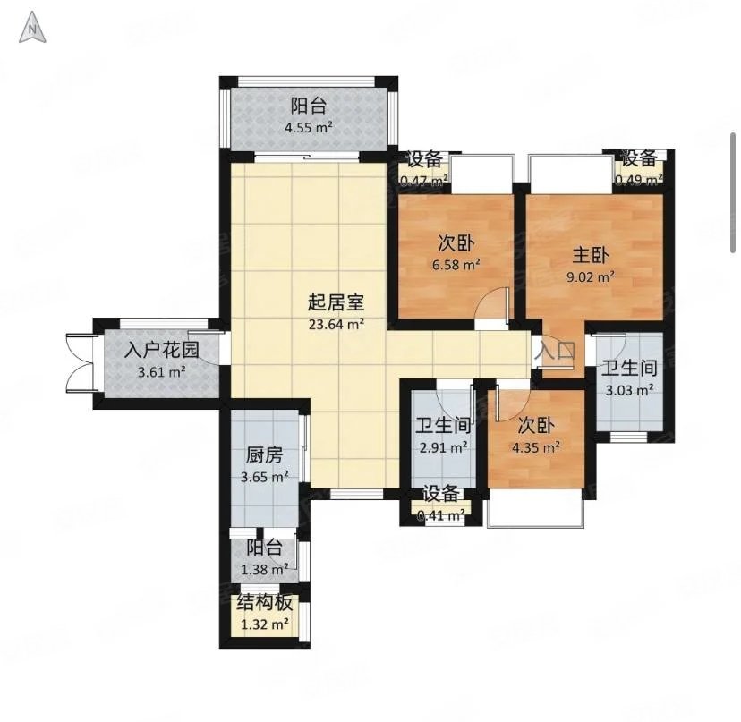 白竹水乡(别墅)6室3厅4卫318.05㎡南北650万