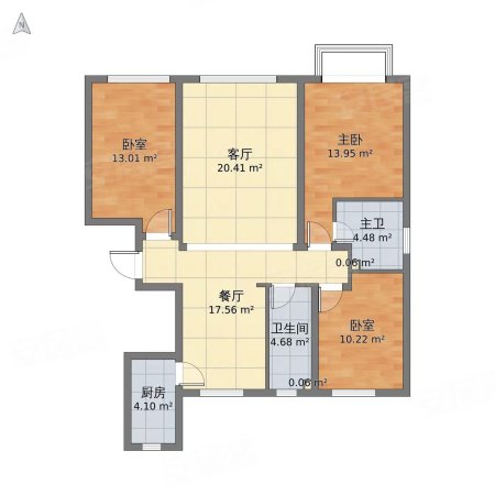贝蒙天地4室2厅1卫97.98㎡南75万