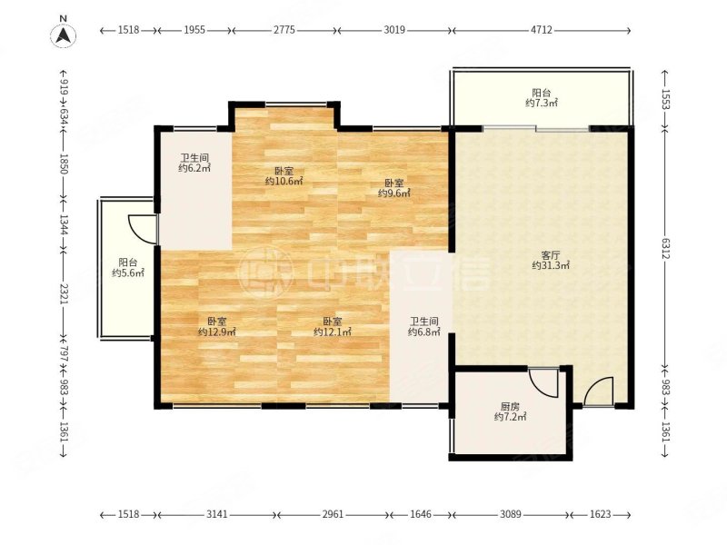 融信双杭城澜园4室2厅2卫120㎡南248万