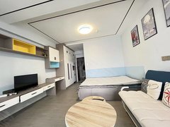 安康汉滨万达广场钻石一号 一室一厅一厨一卫 精装修家具家电齐全 看房方便出租房源真实图片