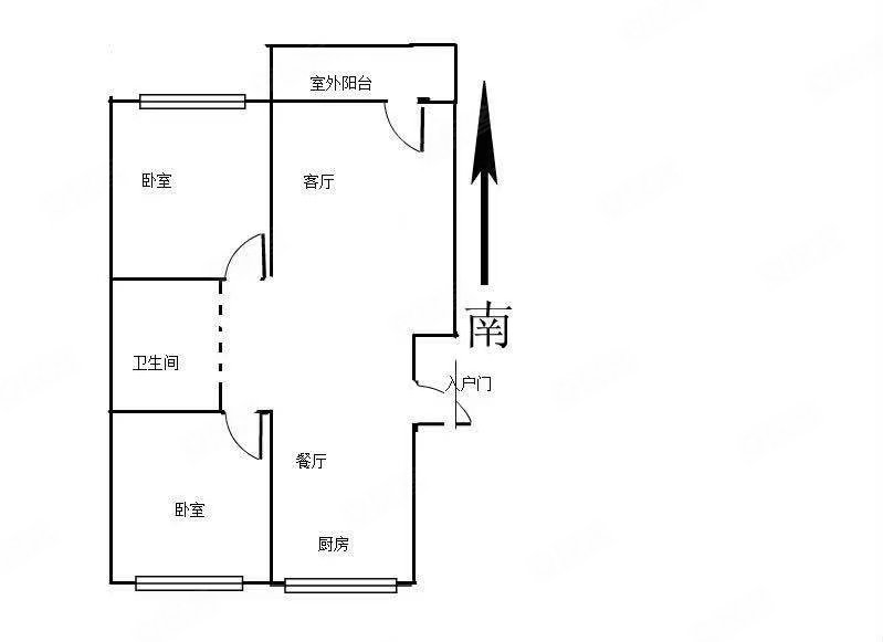 华天佳苑黄旗小区2室2厅1卫83.81㎡南北44.5万