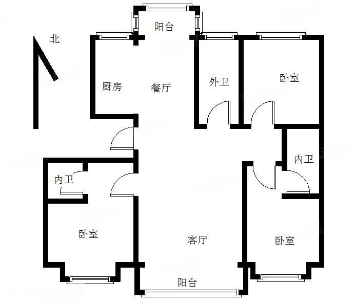 中成水岸绿洲二期电梯洋房顶楼复式户型方正南北通透