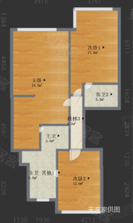 宫园巧筑(公寓住宅)3室2厅5卫171.7㎡南905万