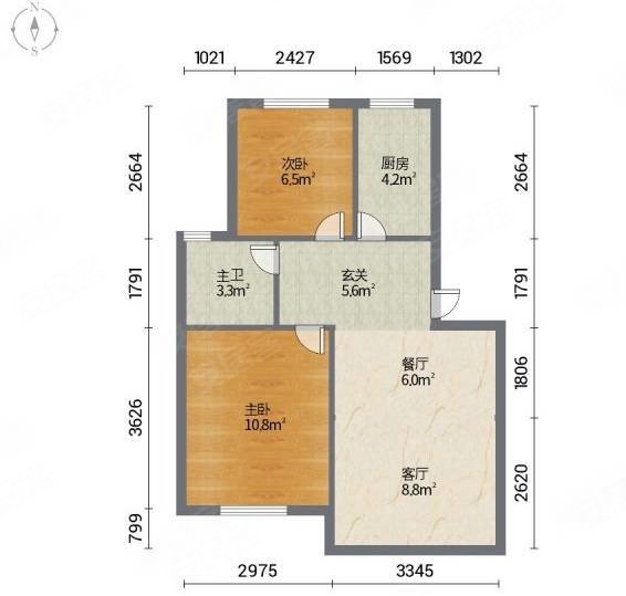 凤凰新居2室2厅1卫90㎡南35万