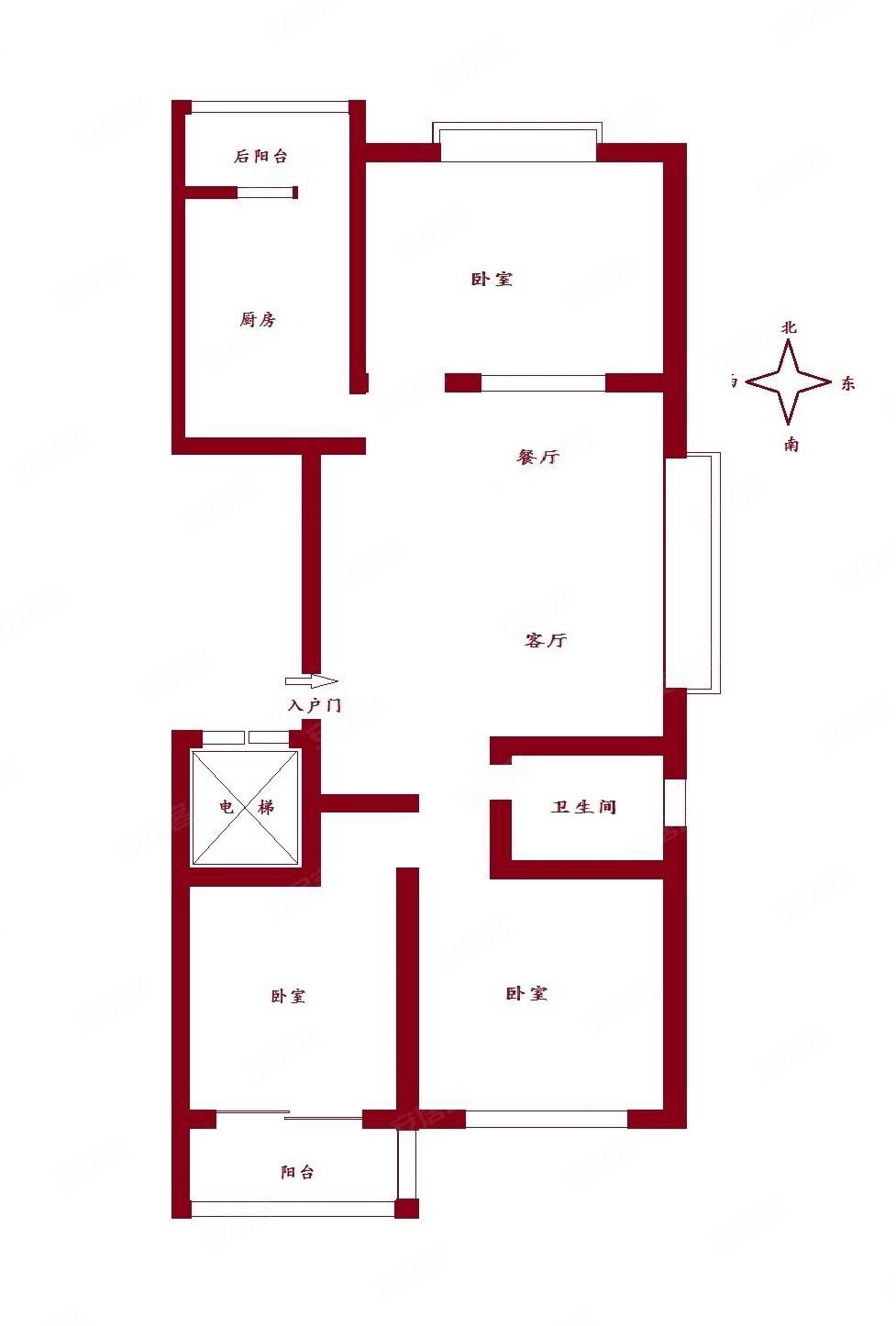 万达北邻精装三室全明户型南北通透便宜急售,金都时代新城二手房,65万