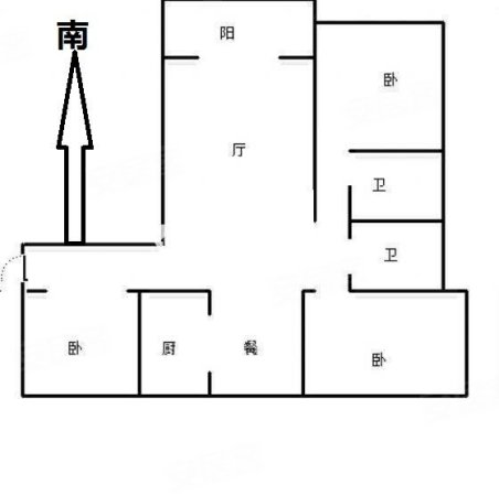 石林中心城3室2厅1卫97.68㎡南142万