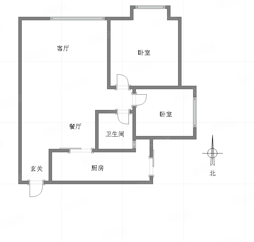 隆鑫西城汇2室2厅1卫77㎡东南80.8万