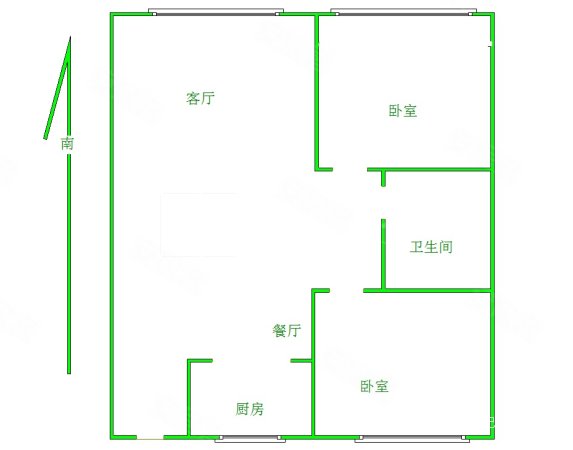 金和枫景2室2厅1卫93.7㎡南北83万