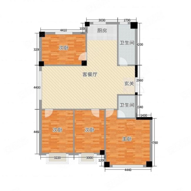 南郡天下4室2厅2卫153.21㎡南北109万