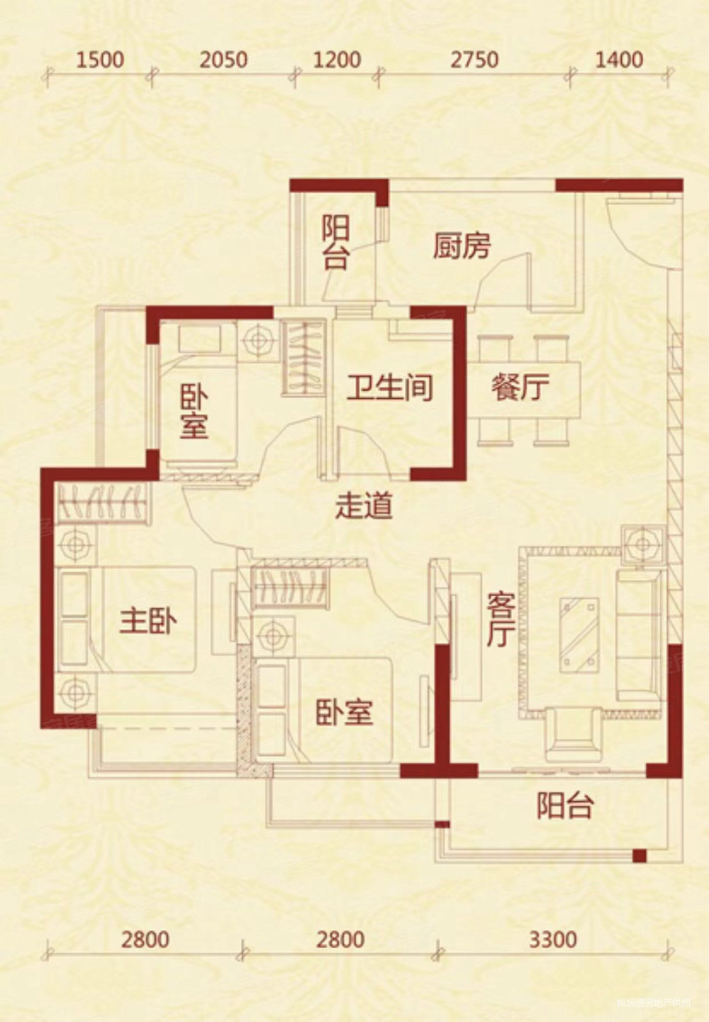 恒大金碧江湾户型图图片