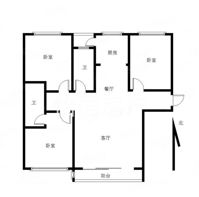 偃师建业森林半岛3室2厅2卫122㎡南北68万