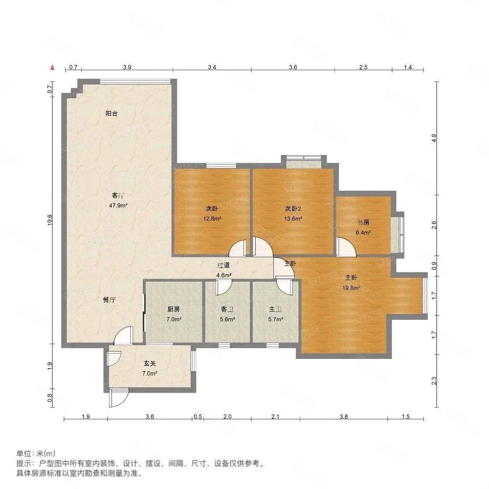 地铁口川大文星花园套三双卫出售户型好
