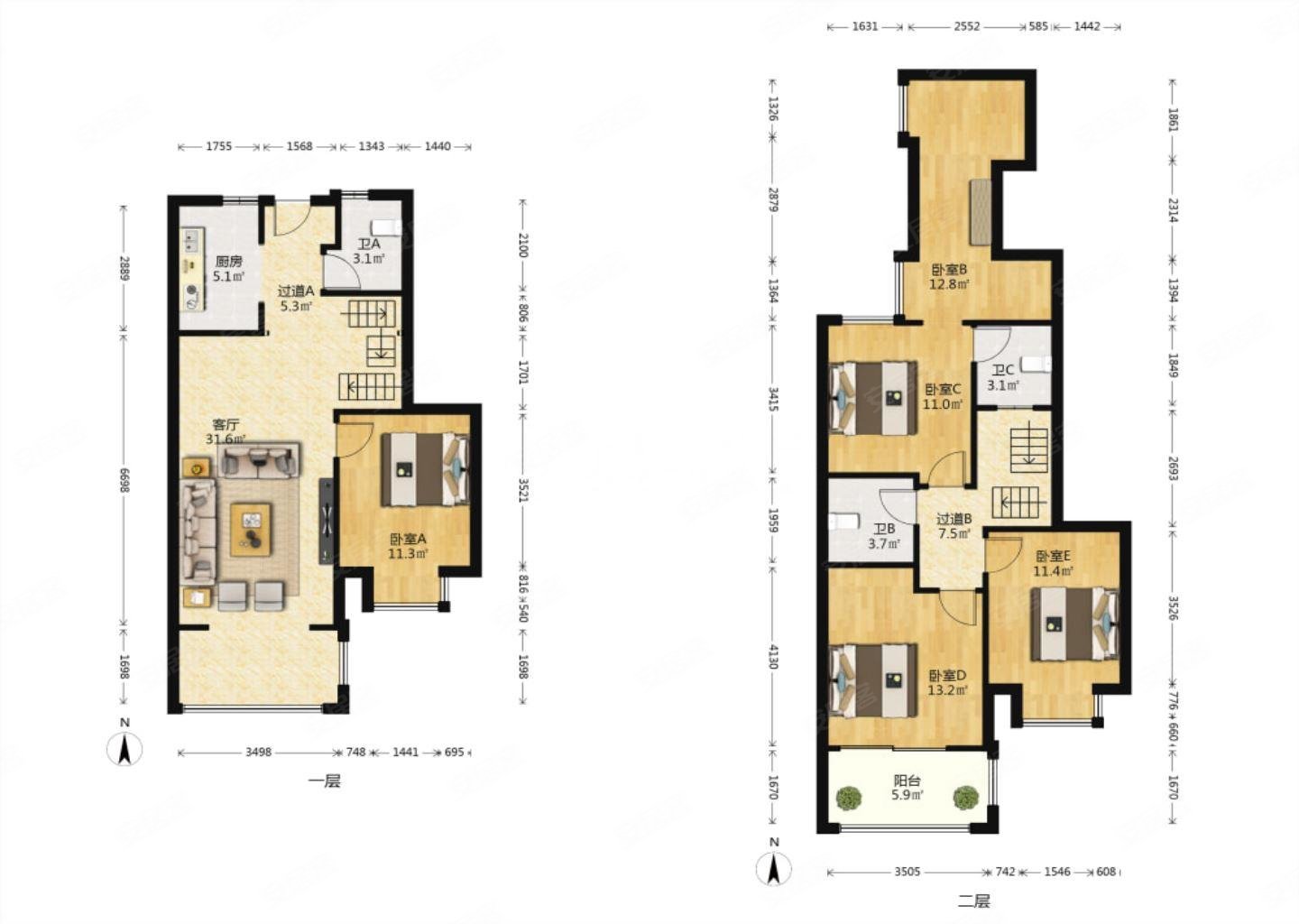 世茂湖滨   6米楼中楼  高层拎包入住 价优诚售