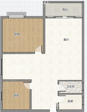 人信城(监利)2室2厅1卫86㎡南北55万