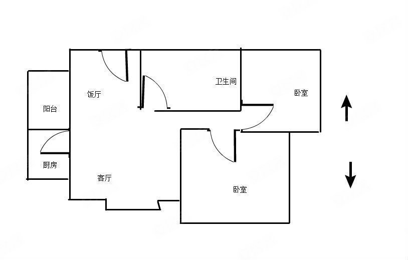 11楼户型好价可谈,安澜雅苑二手房,46万,2室1厅,1卫,75